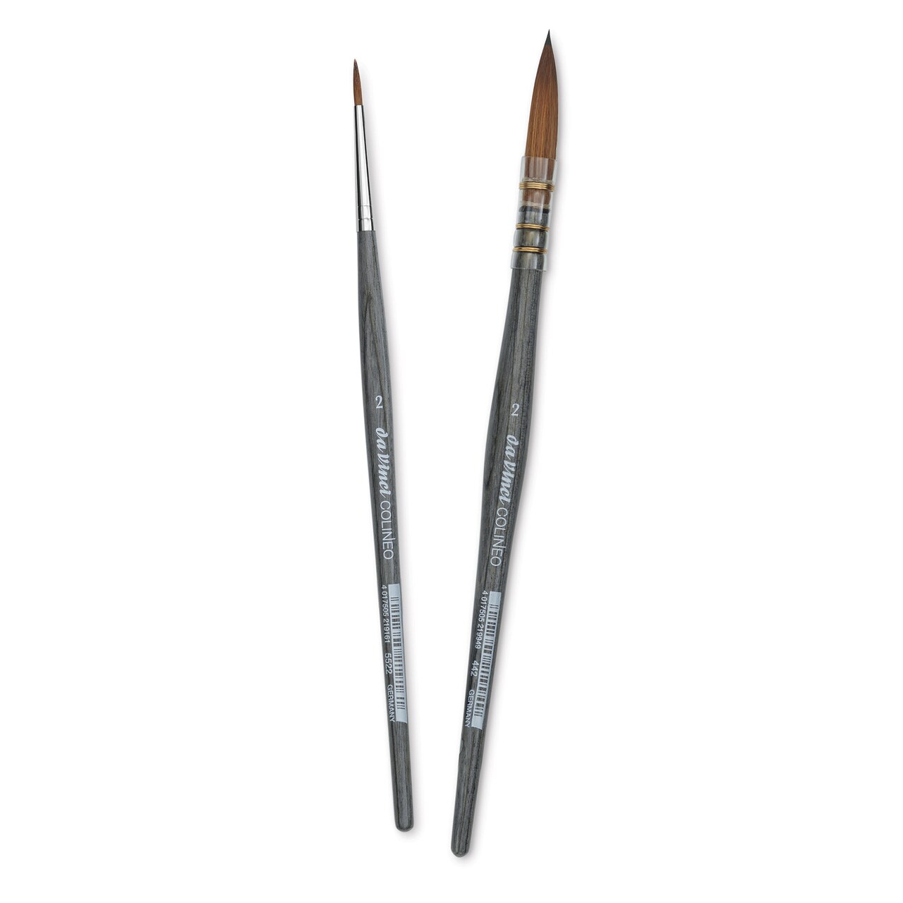 Da Vinci Colineo Synthetic Kolinsky Sable Brushes - Set of 2, Short Handle, Set 5422